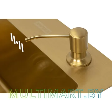 Кухонная мойка ARFEKA ECO AR 500x500+RM AR+DS AR GOLD картинка 4